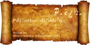 Pásztor Ödön névjegykártya